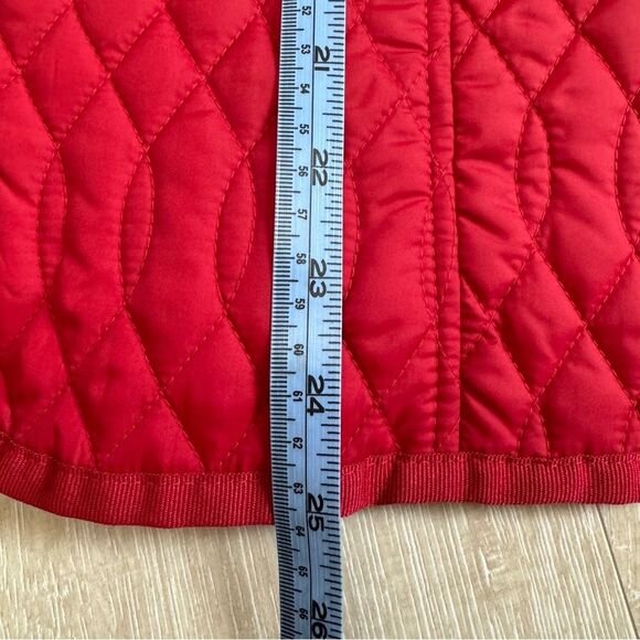 Tommy Hilfiger Womens Red Quilted Sleeveless Collared Button Down Vest size Med - Picture 10 of 12